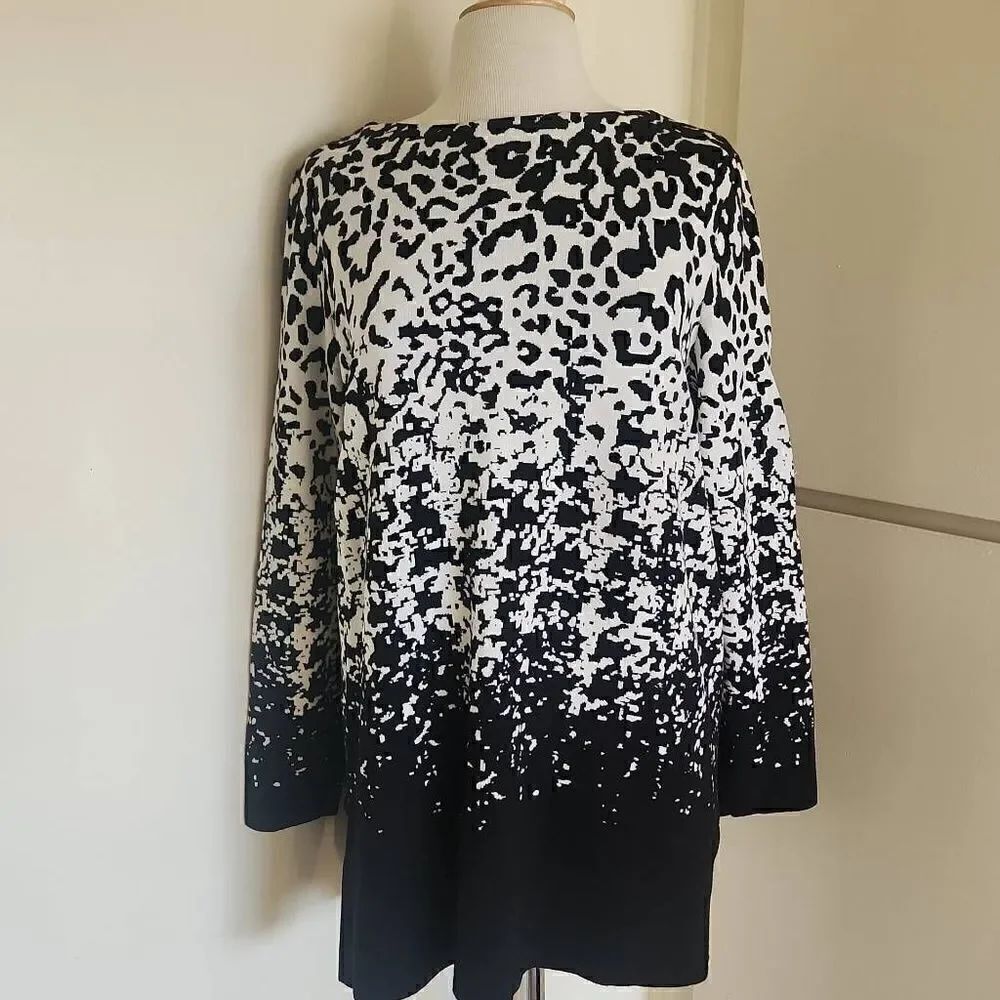 Chico's Drifting Snow Tunic Sweater, sz. 3, NWT